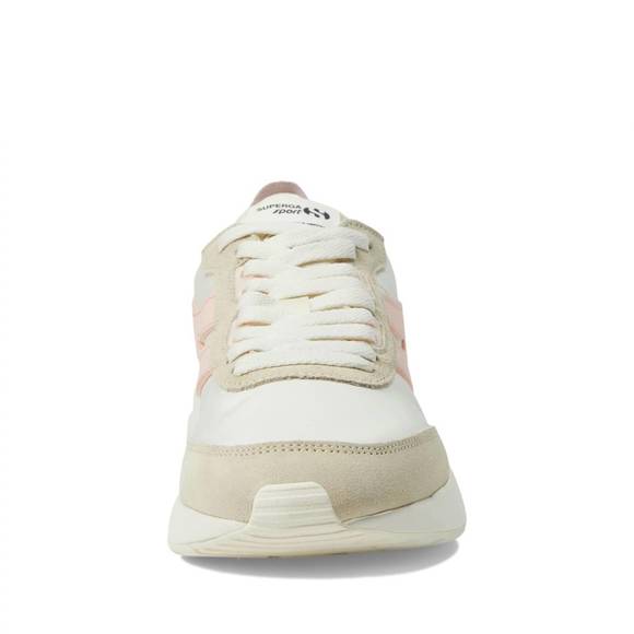 NEW SUPERGA 4089 training 9ts slim sneaker in white/pink/beige - Picture 3 of 3